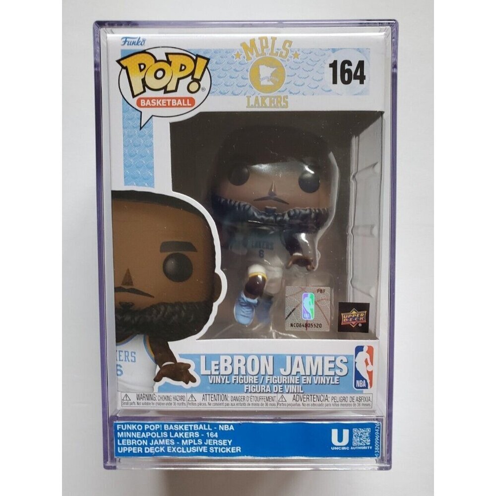 Funko Pop Basketball NBA MPLS LAKERS Lebron James Upper Deck Exclusive 164